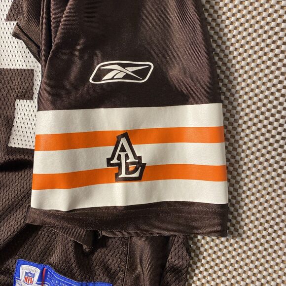 Cleveland Browns Jersey Mens Extra Large Brown Droughns #34 Reebok NFL Vntg - Picture 12 of 12